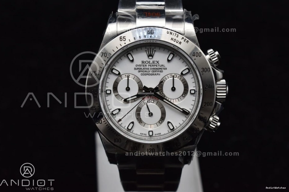 on Bracelet SS V Best QF 771 1:1 Edition WeatherProof 116520 White Dial SA4130 Daytona 0411